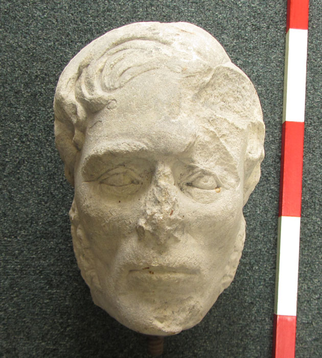 Carved head, 19th century, accession CDBM 046