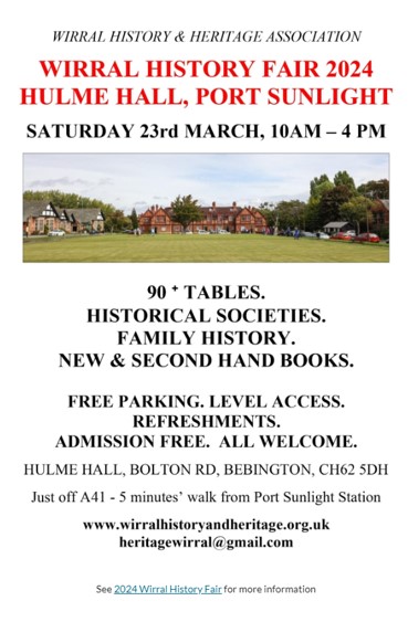 Wirral History and Heritage Fair poster, 2024