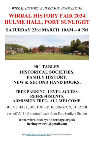 Wirral History and Heritage Fair poster, 2024