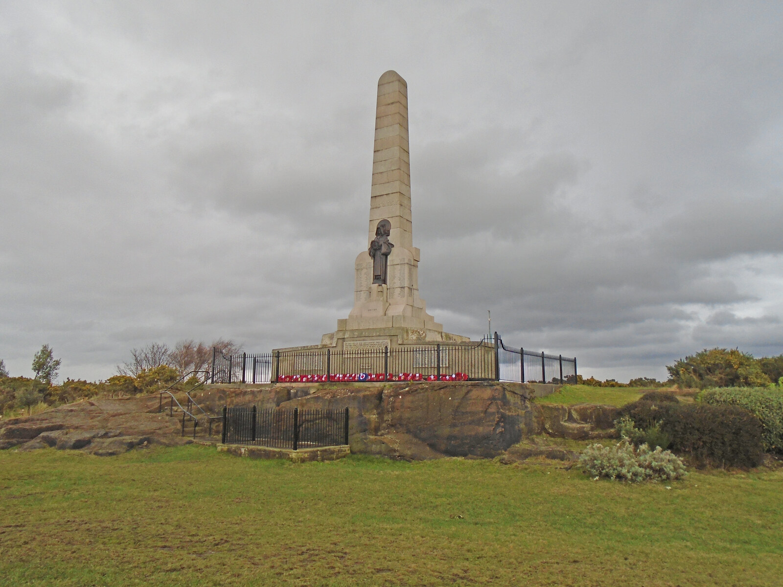 The Hoylake and West Kirby War Memorial obelisk on Grange Hill
