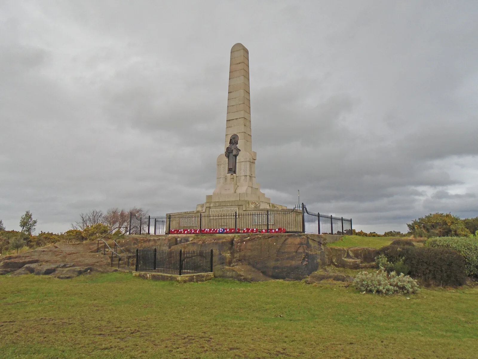 The Hoylake and West Kirby War Memorial obelisk on Grange Hill