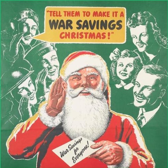 “Tell them to make it a War Savings Christmas” wartime poster